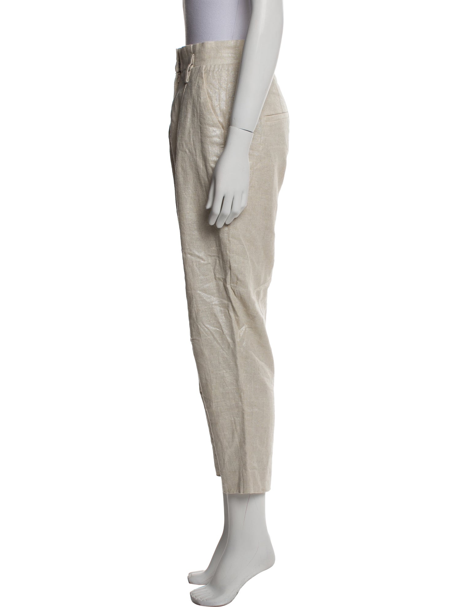 Veronica Beard Linen Straight Leg Pants