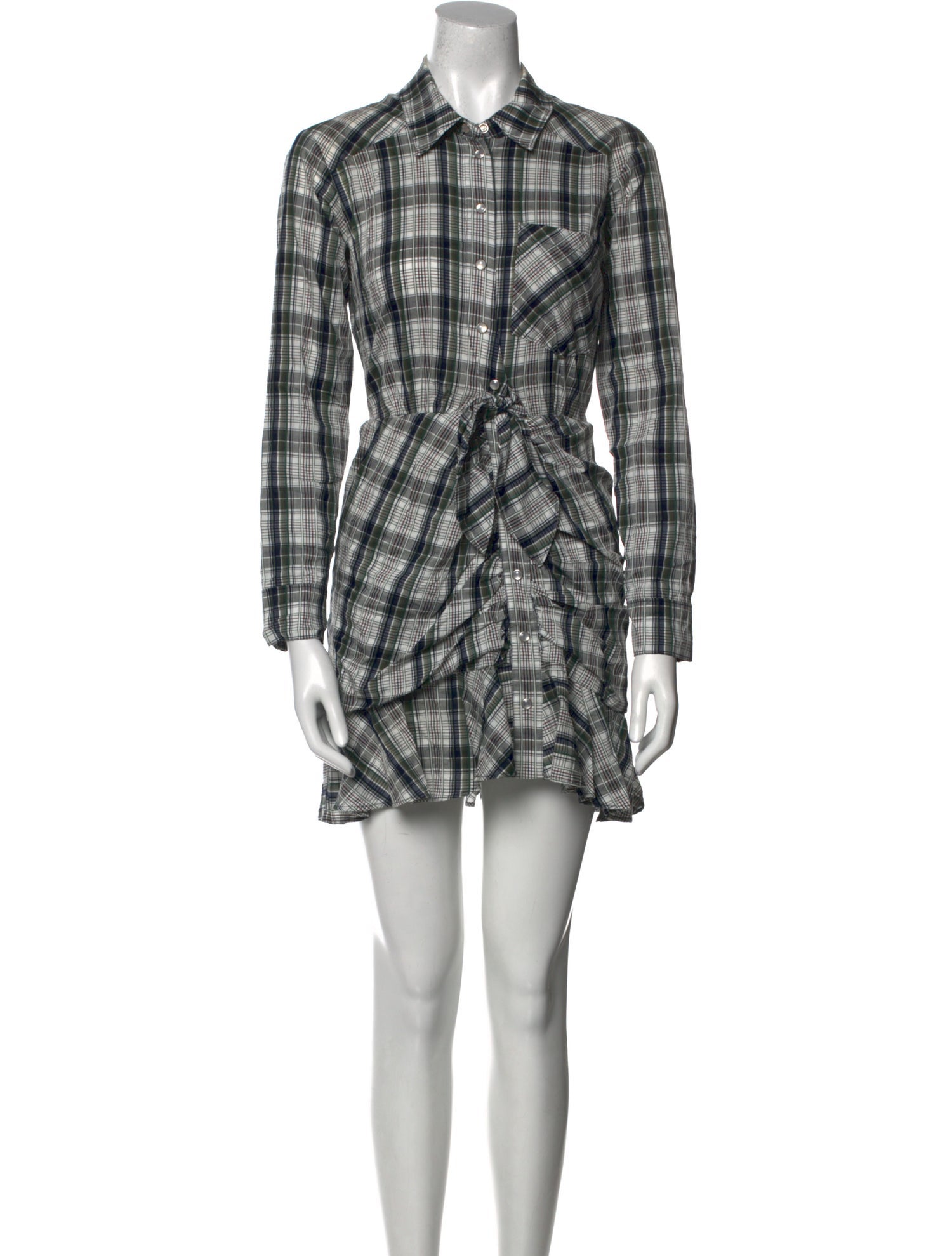 Veronica Beard Plaid Print Mini Dress