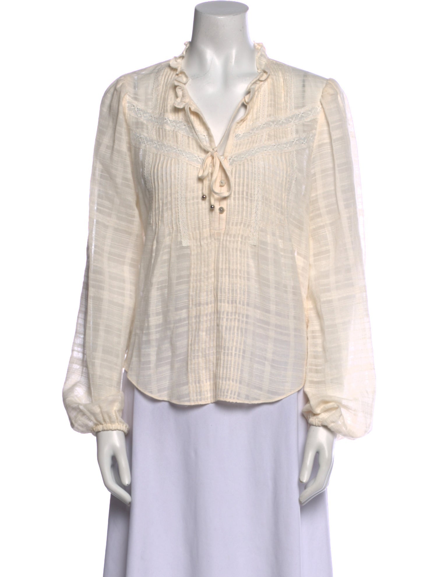 Veronica Beard Plaid Print V-Neck Blouse