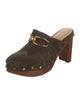 Veronica Beard Suede Studded Accents Mules