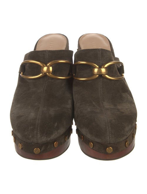 Veronica Beard Suede Studded Accents Mules