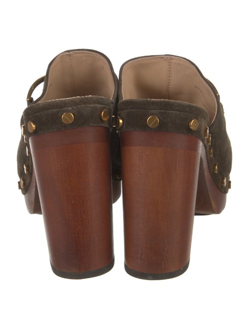 Veronica Beard Suede Studded Accents Mules