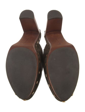 Veronica Beard Suede Studded Accents Mules