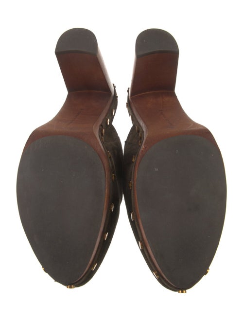 Veronica Beard Suede Studded Accents Mules