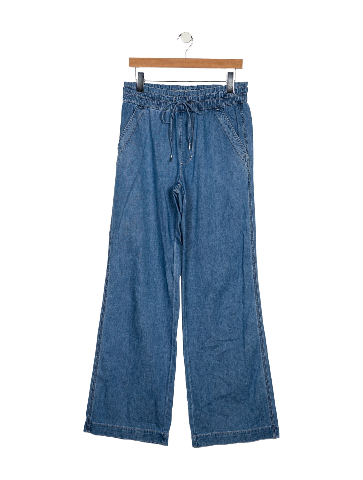 Veronica Beard High-Rise Wide Leg Jeans