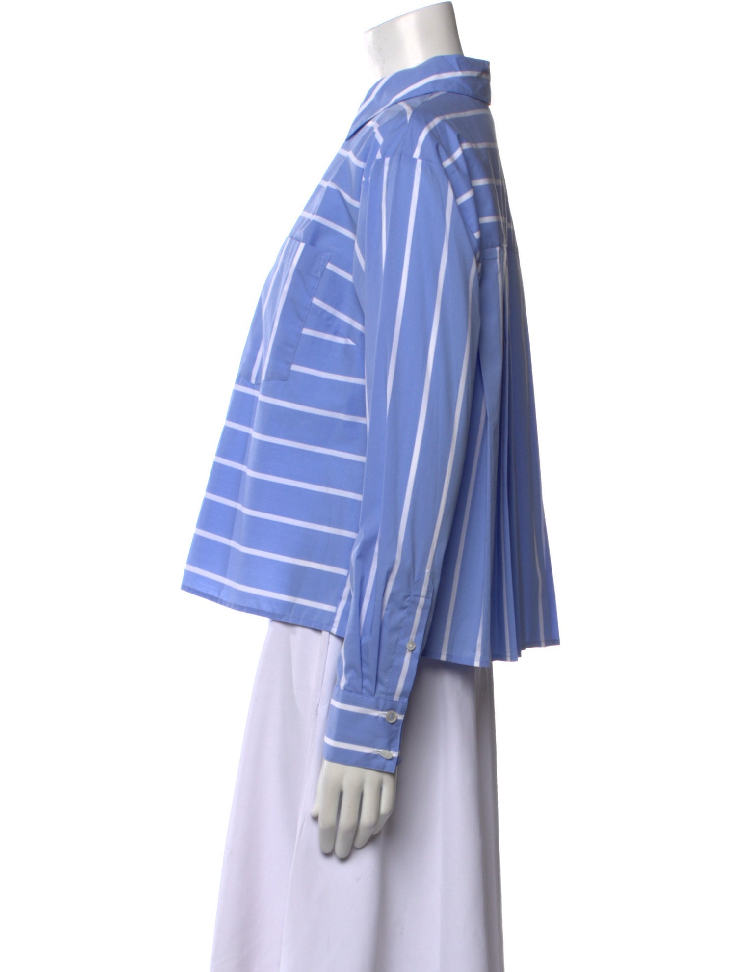 Veronica Beard Striped Long Sleeve Button-Up Top w/ Tags