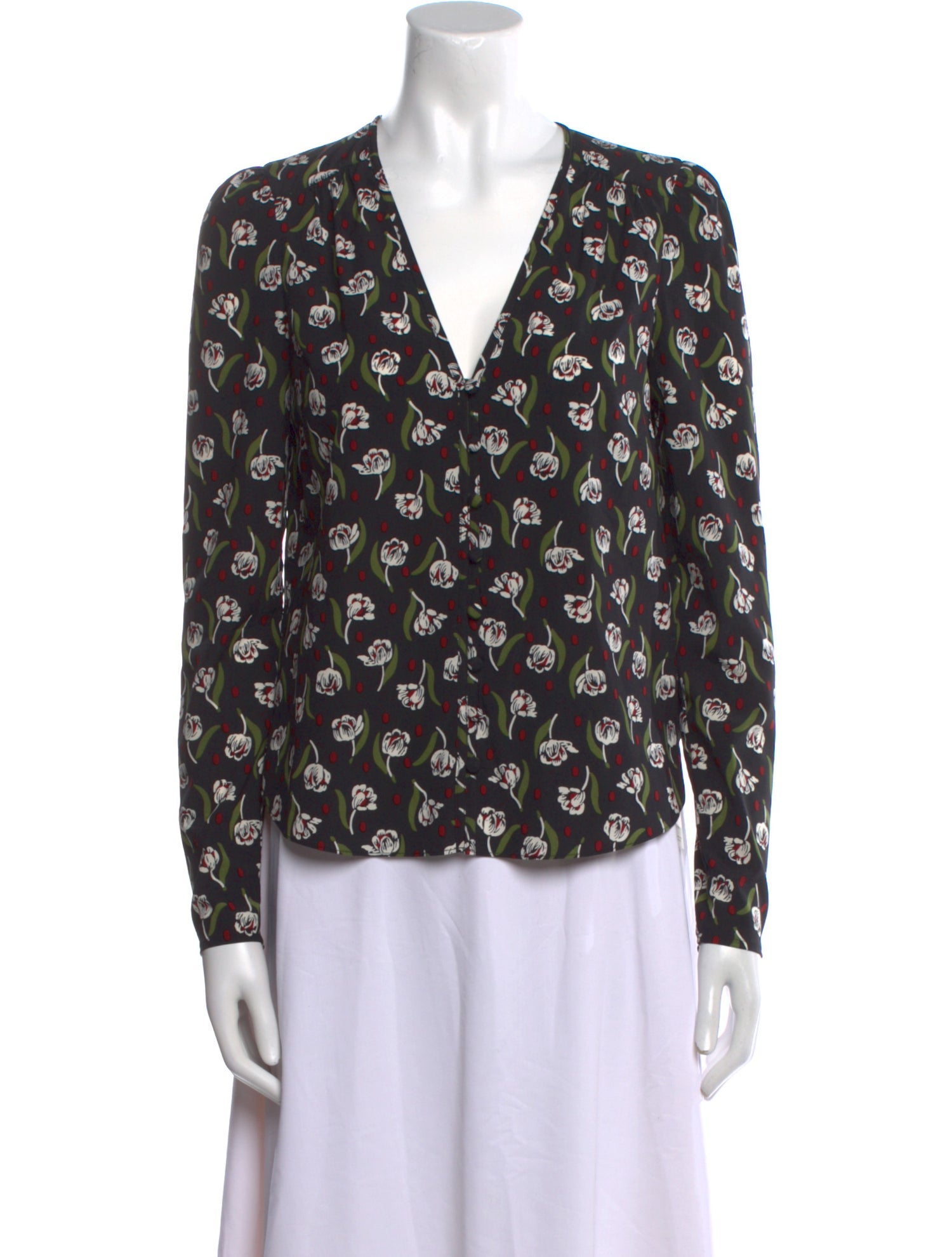 Veronica Beard Silk Printed Blouse