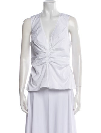 Veronica Beard V-Neck Sleeveless Top