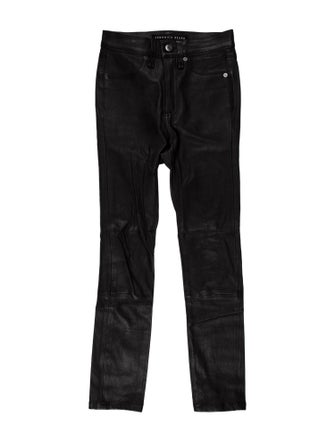 Veronica Beard Leather Skinny Leg Pants