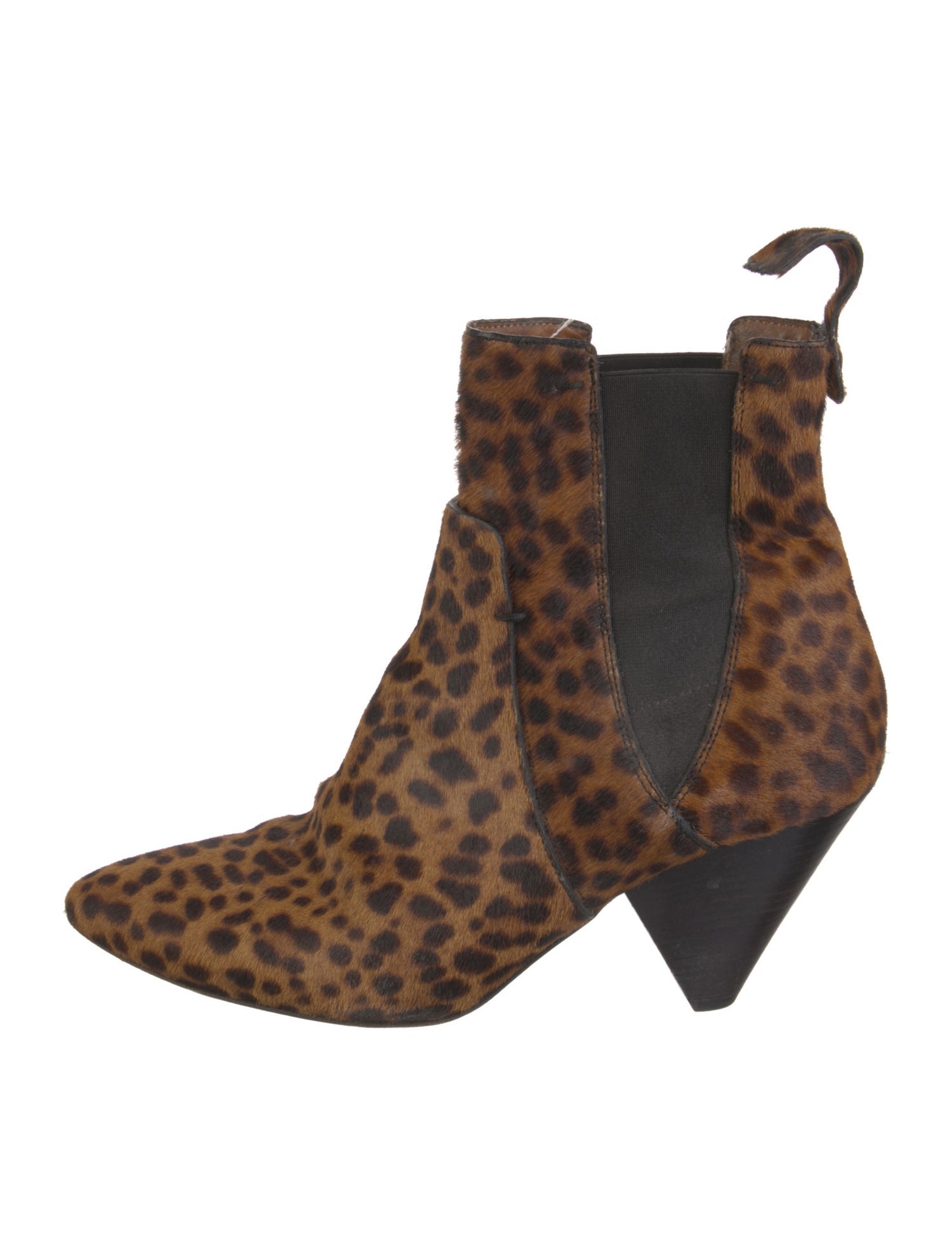 Veronica Beard Ponyhair Animal Print Chelsea Boots