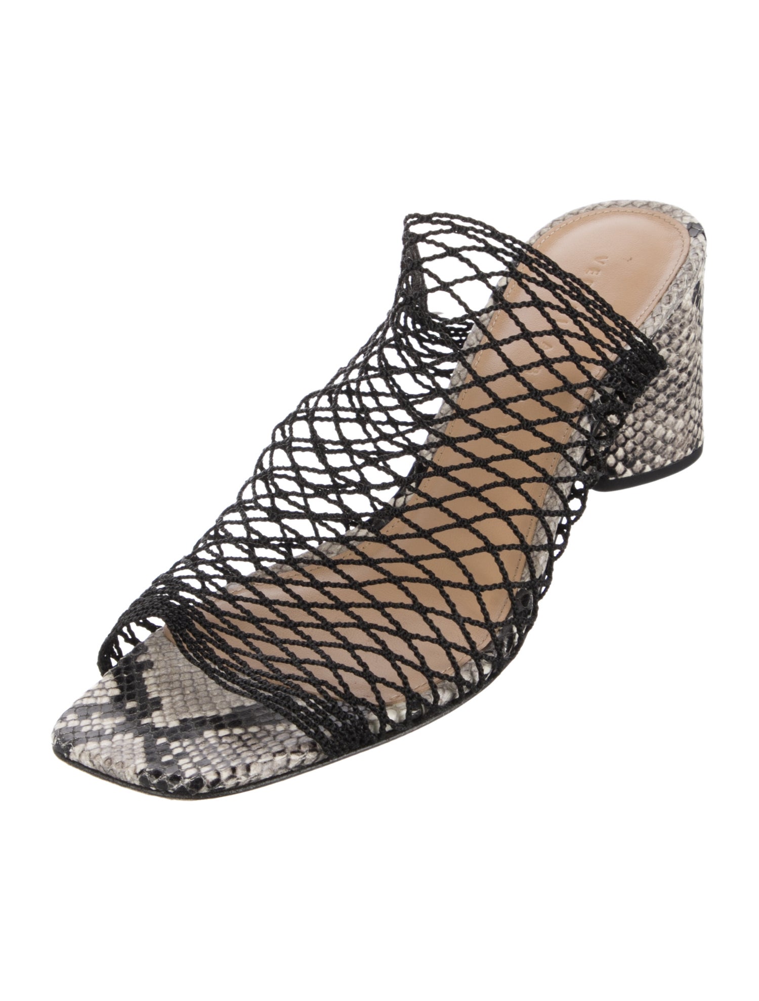 Veronica Beard Leather Animal Print Slingback Sandals