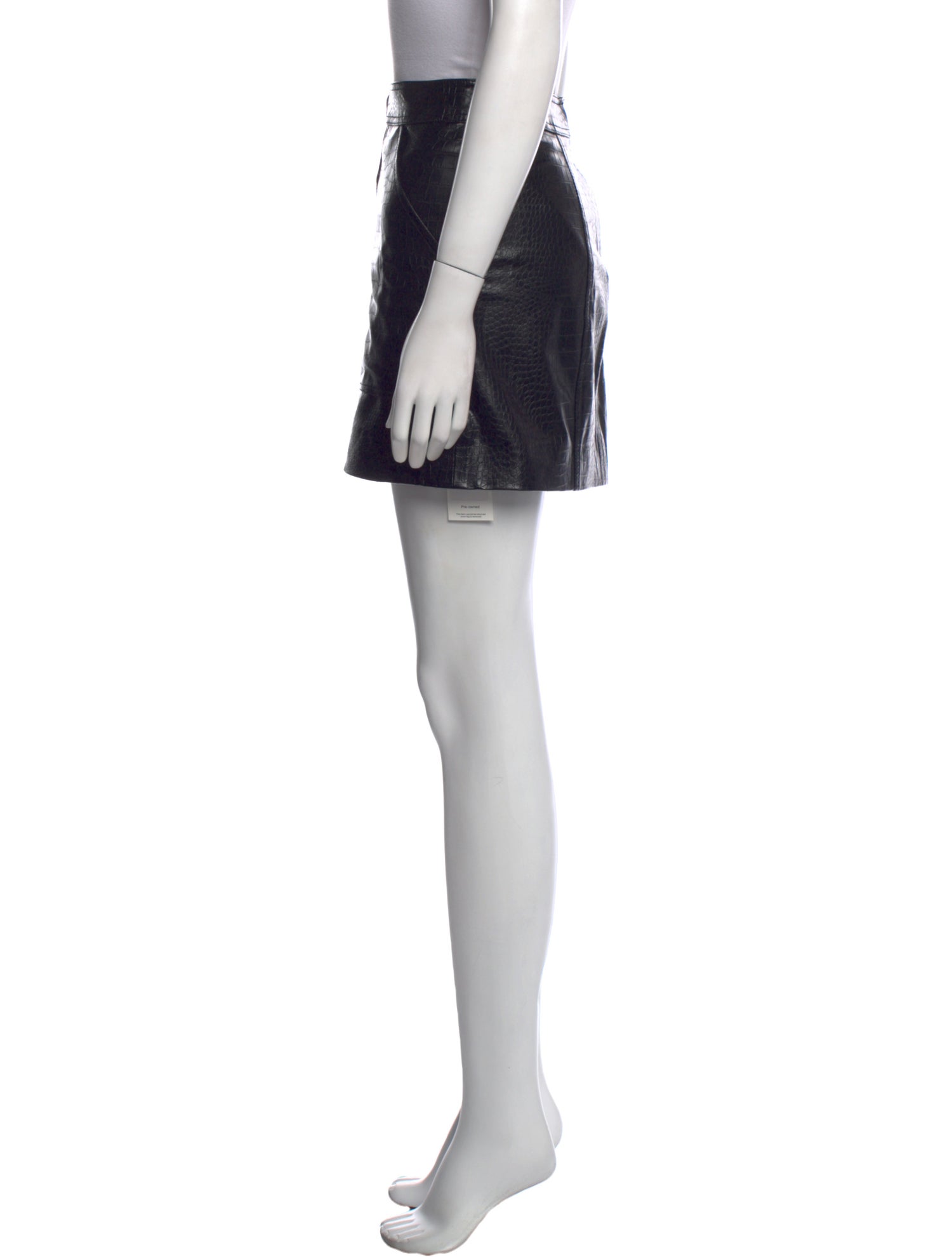 Veronica Beard Leather Trim Embellishment Mini Skirt