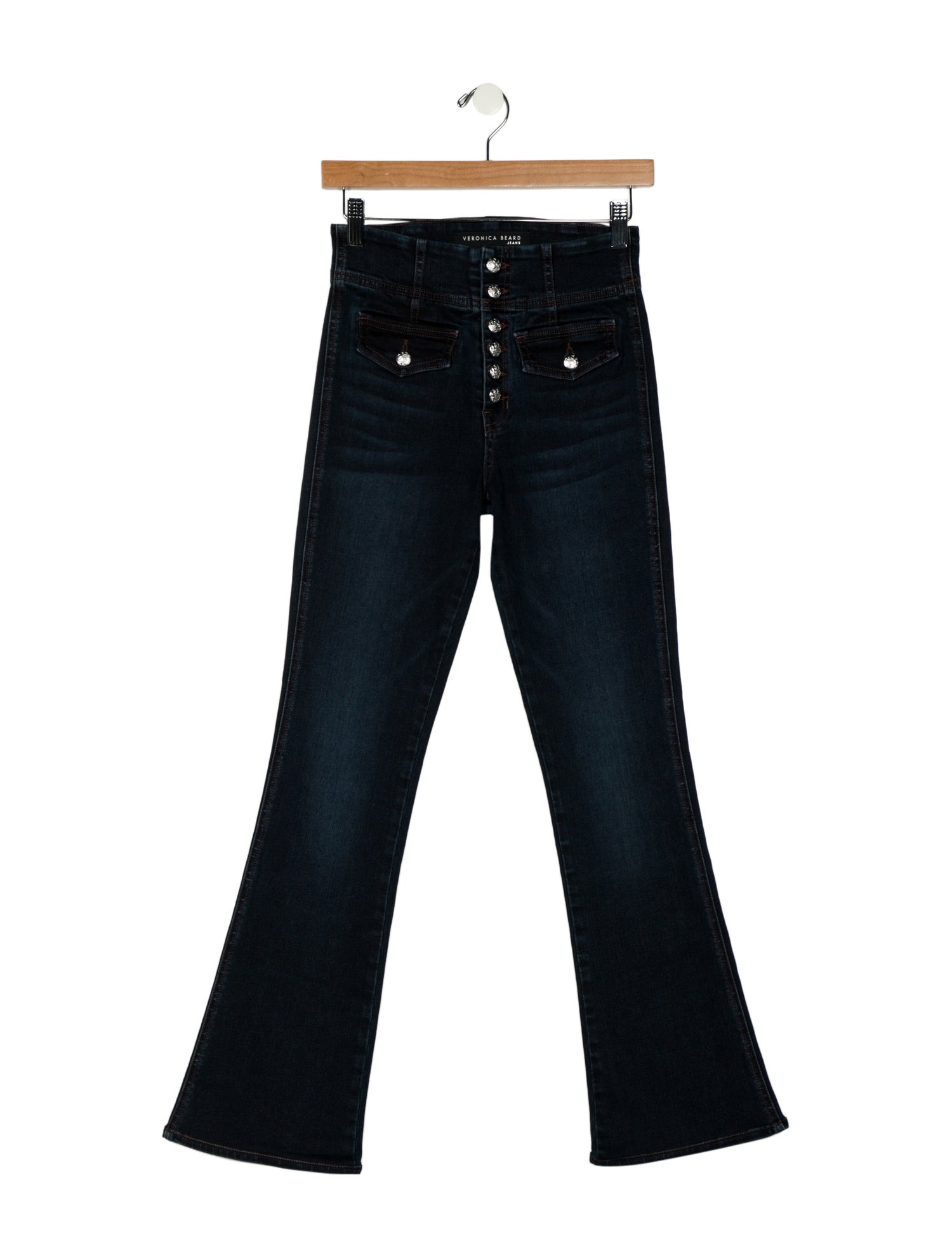 Veronica Beard High-Rise Wide Leg Jeans