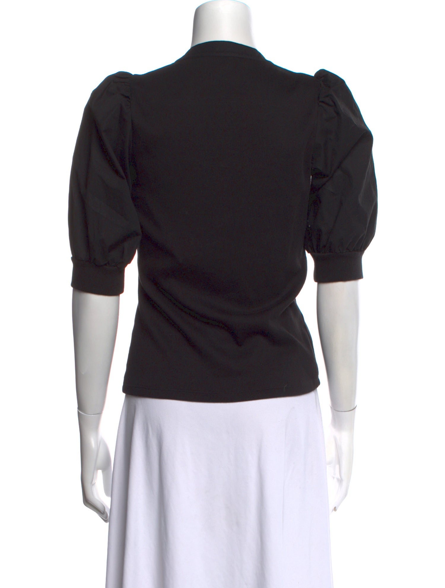 Veronica Beard V-Neck Three-Quarter Sleeve Polo