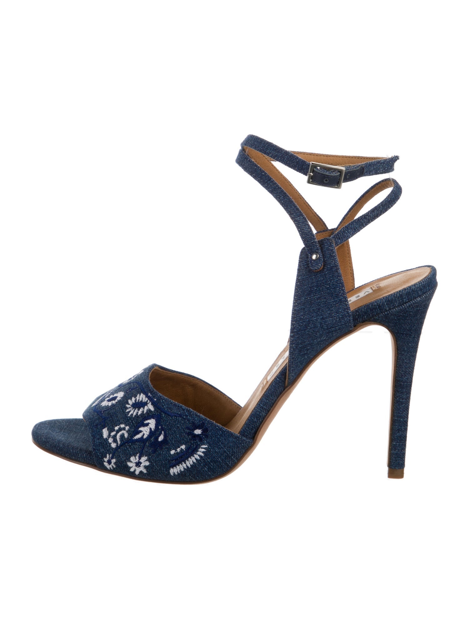 Veronica Beard Denim Patterned Slingback Pumps