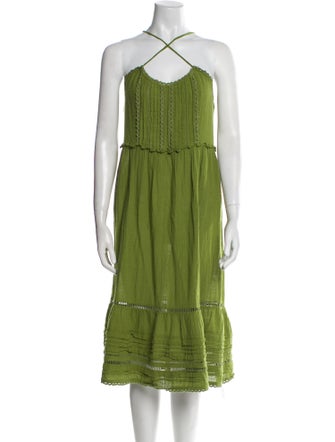 Veronica Beard Halterneck Knee-Length Dress