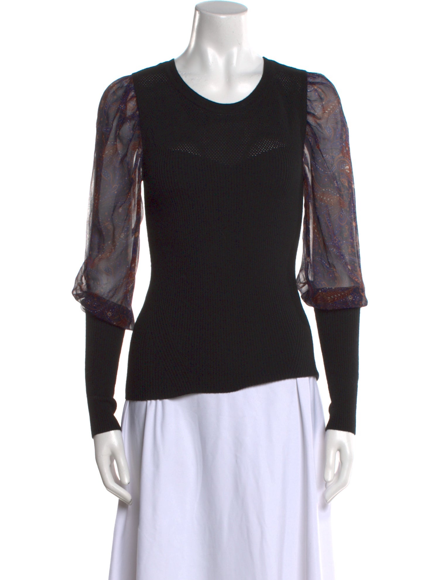 Veronica Beard Merino Wool Printed Sweater