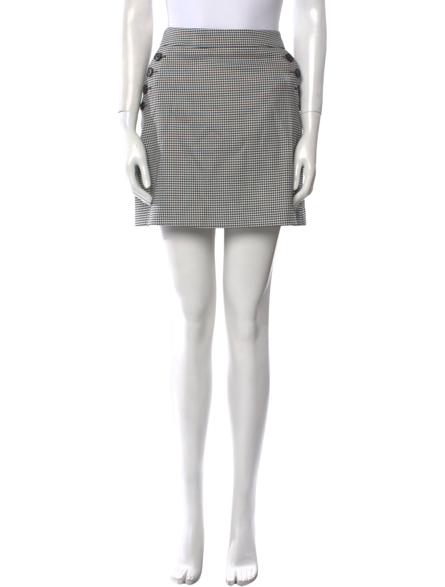 Veronica Beard Houndstooth Print Mini Skirt