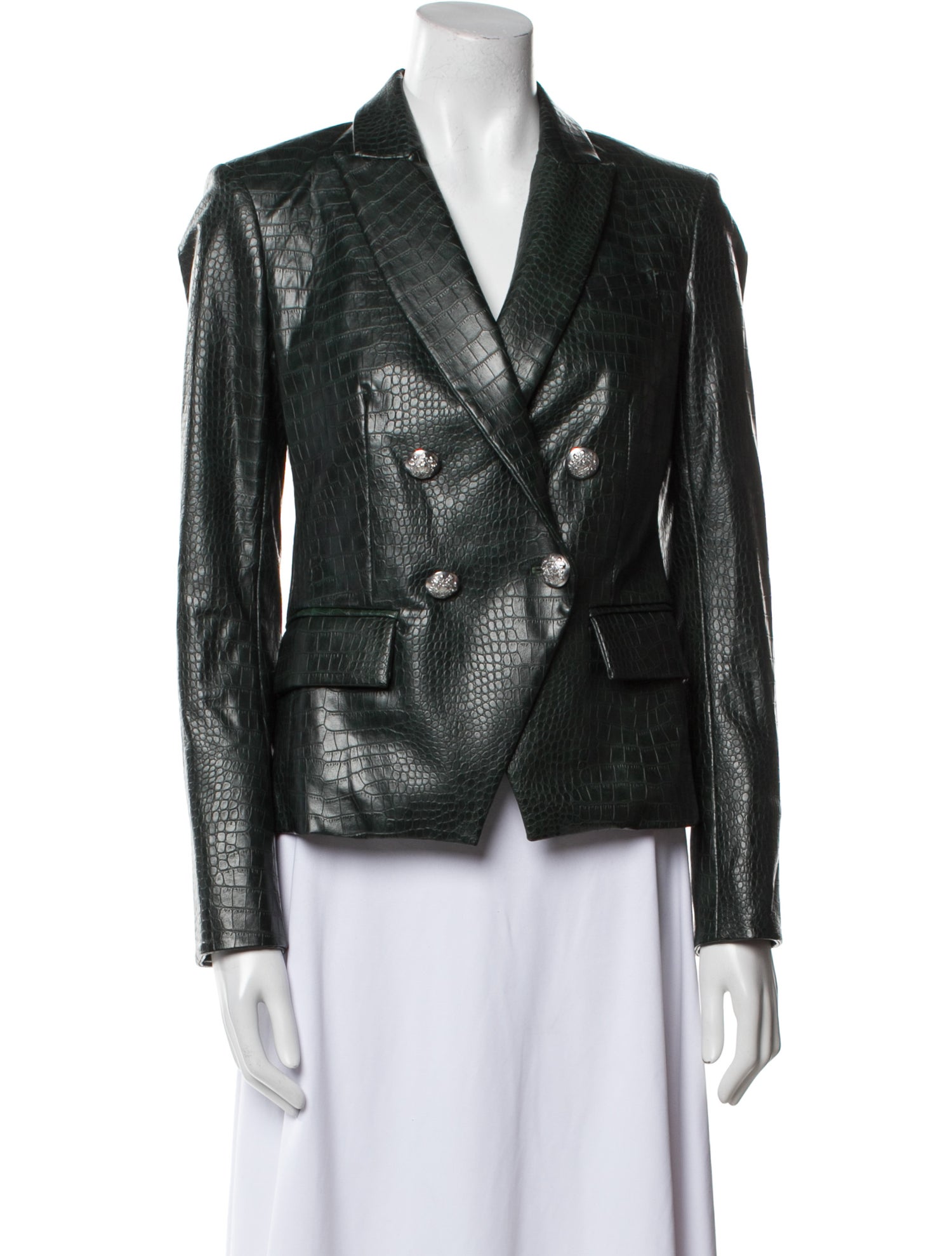 Veronica Beard Faux Leather Blazer