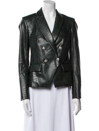 Veronica Beard Faux Leather Blazer