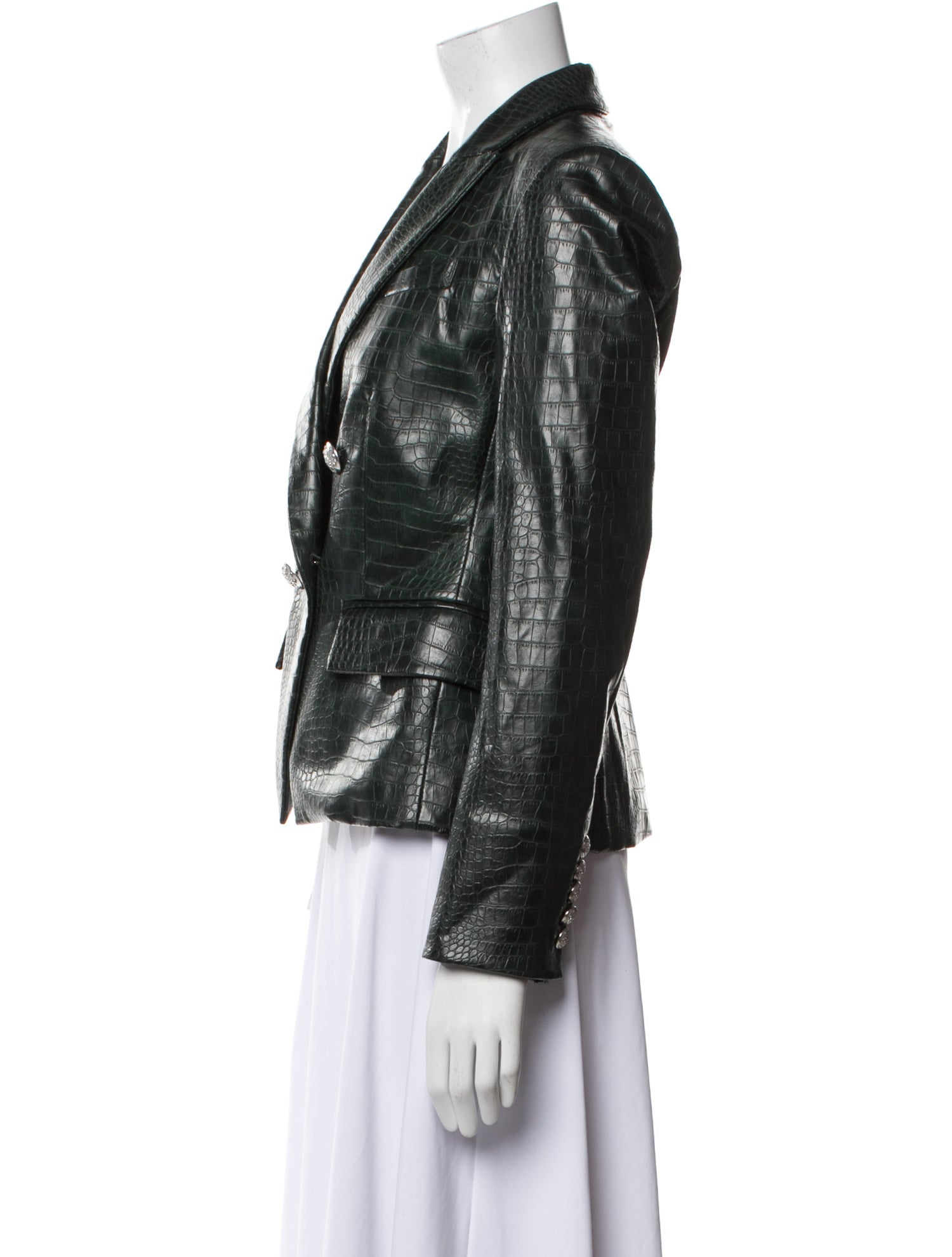 Veronica Beard Faux Leather Blazer