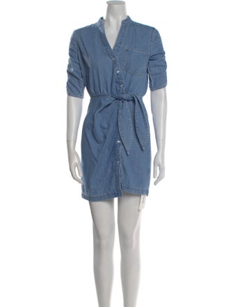 Veronica Beard V-Neck Mini Dress