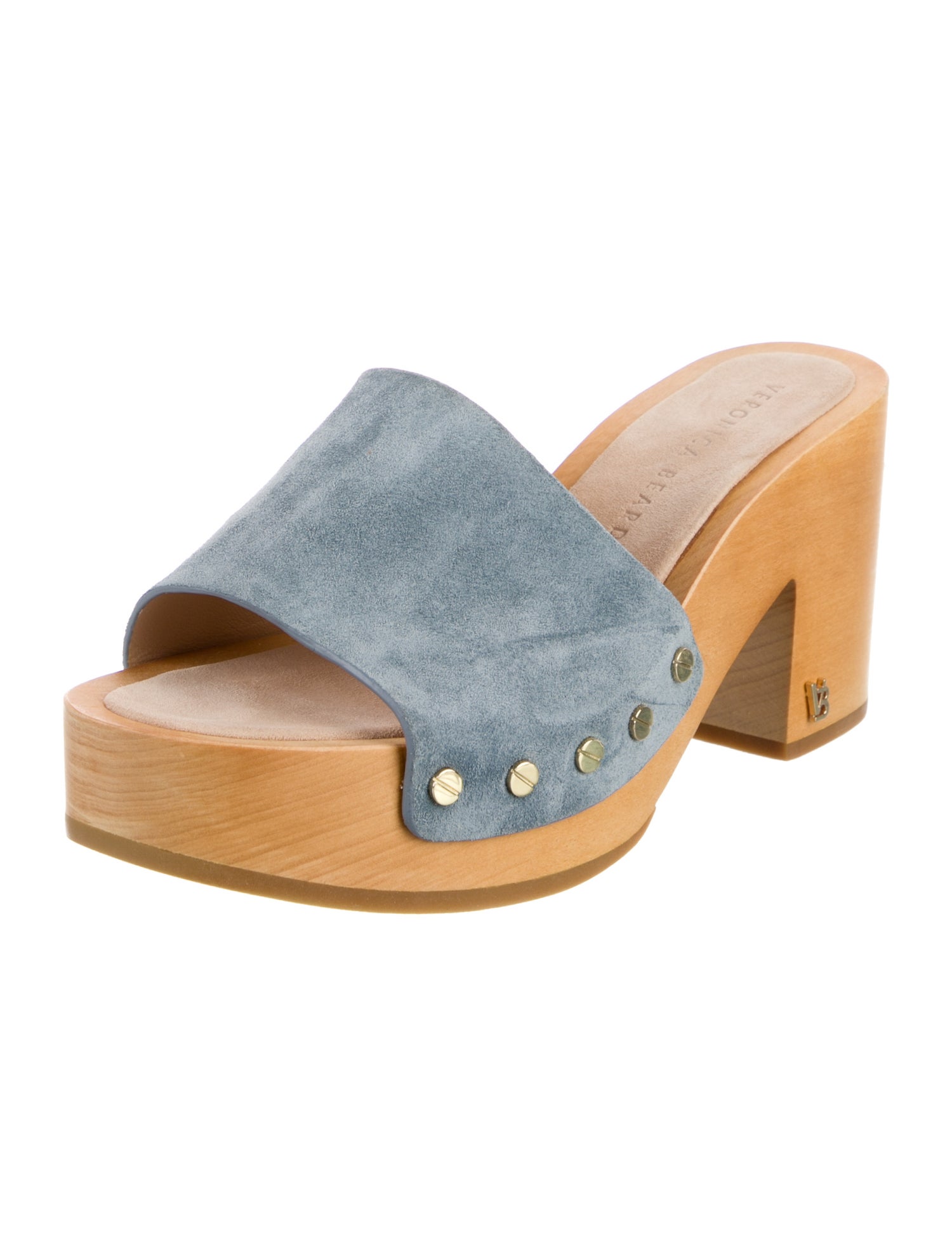 Veronica Beard Suede Studded Accents Slides