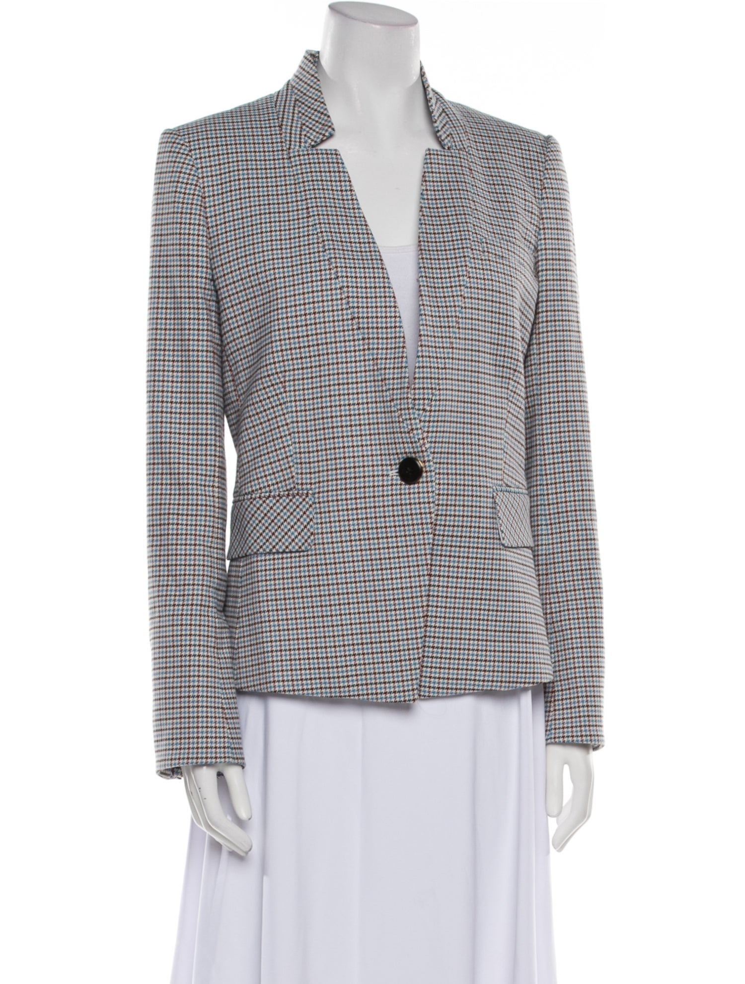 Veronica Beard Plaid Print Blazer