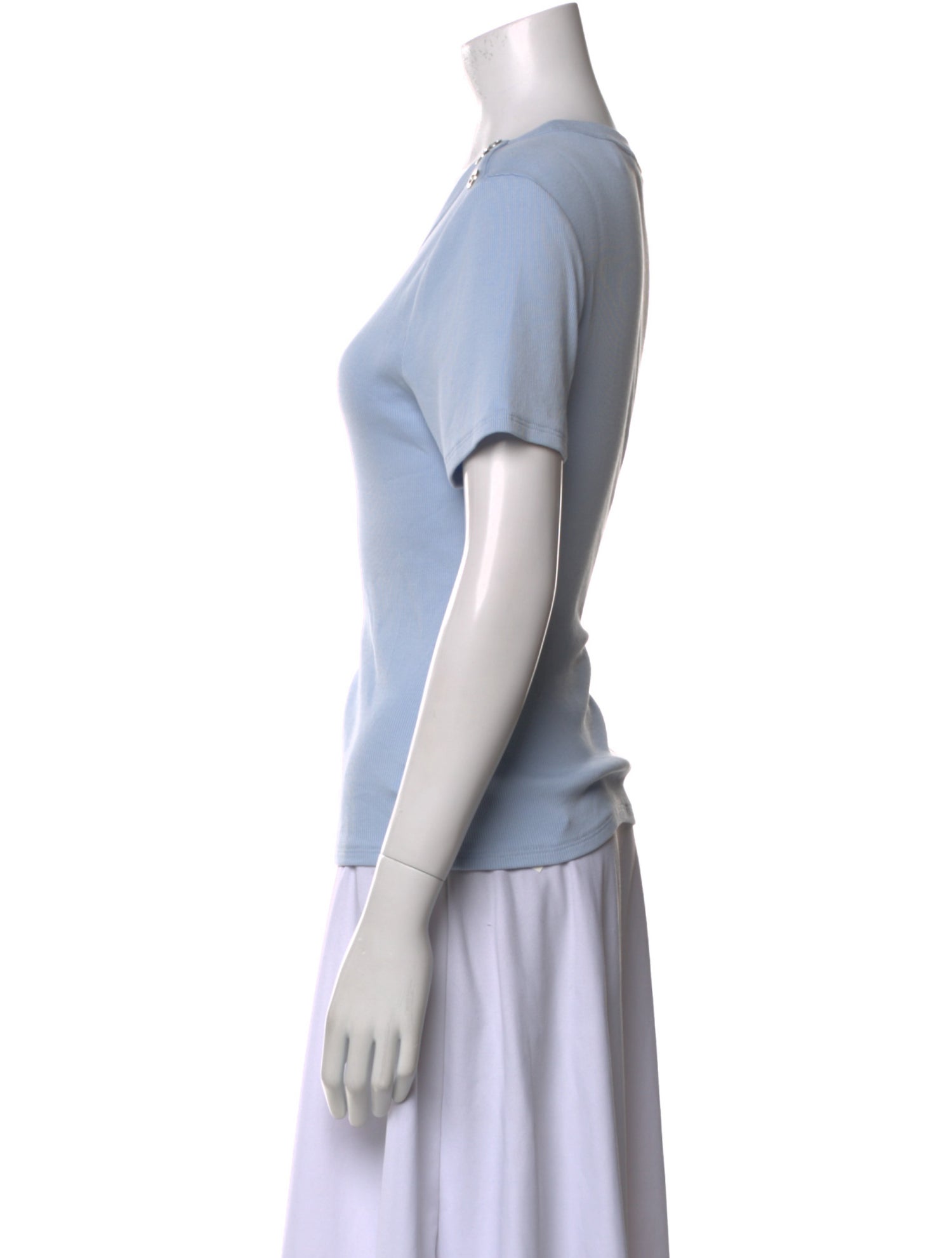 Veronica Beard Scoop Neck Short Sleeve T-Shirt