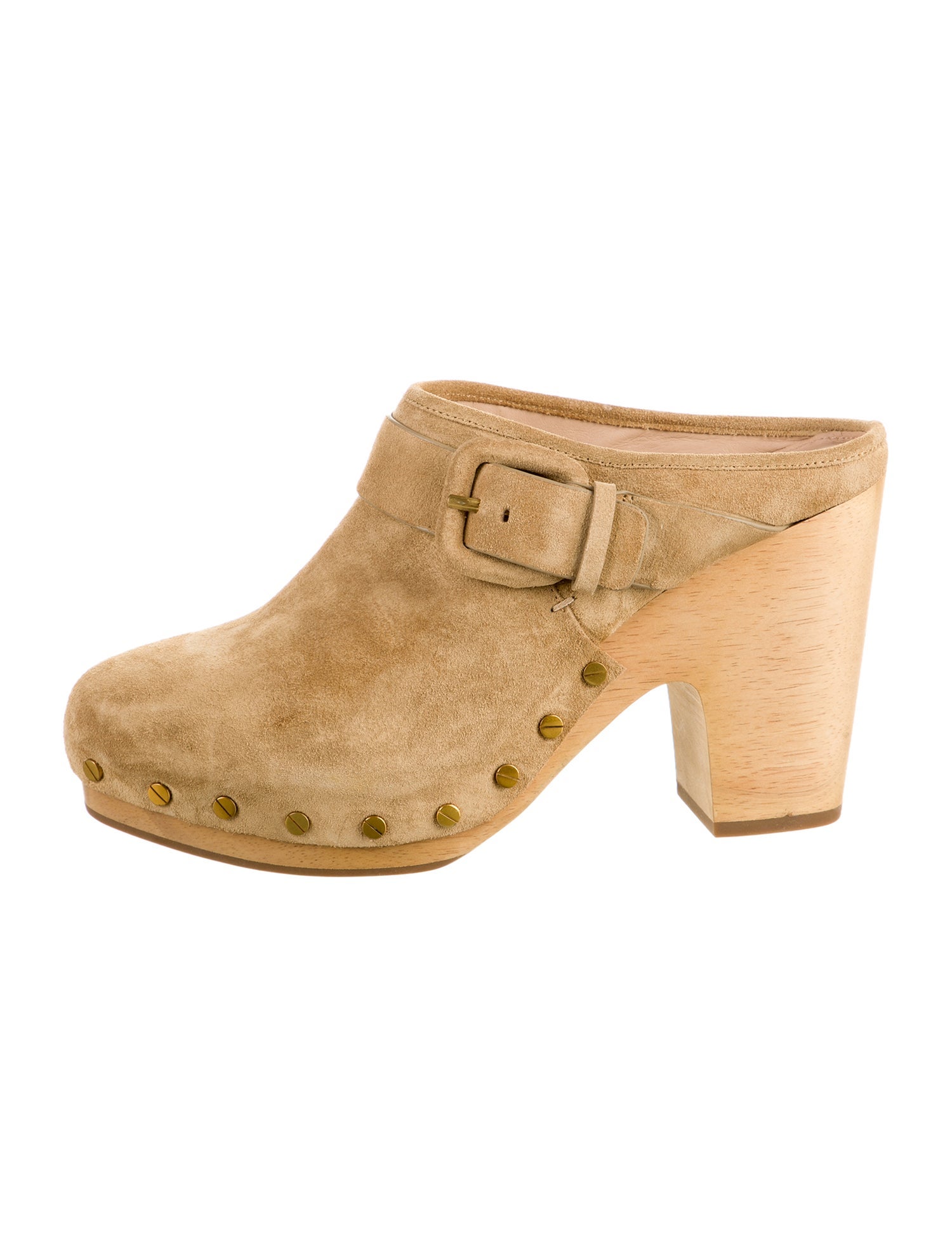 Veronica Beard Suede Studded Accents Mules