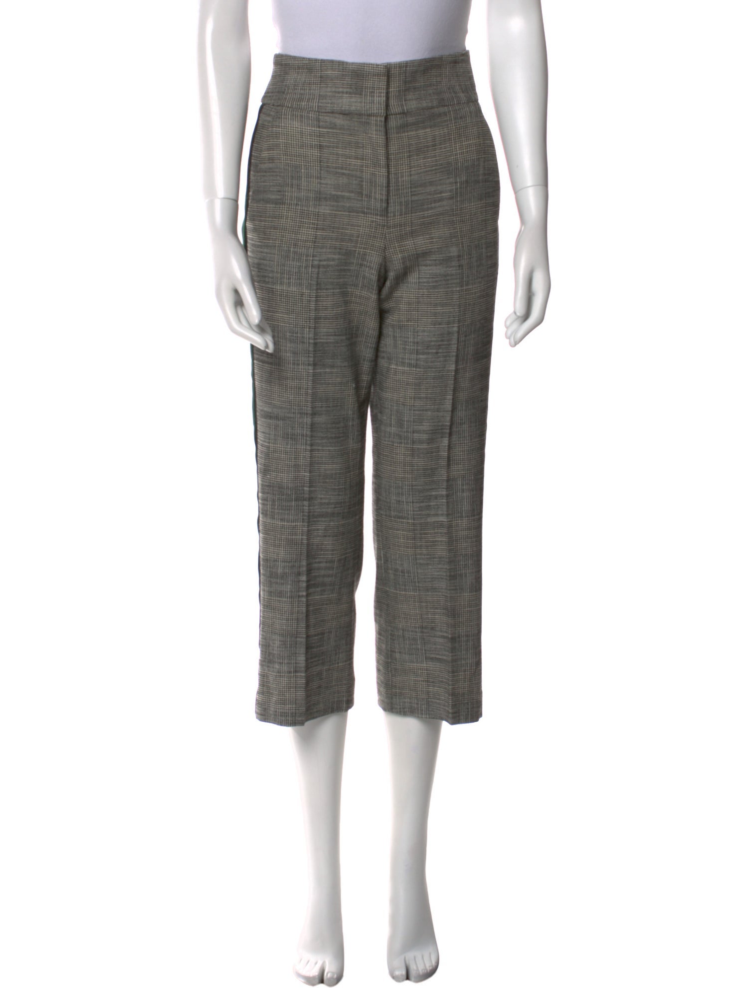 Veronica Beard Plaid Print Wide Leg Pants