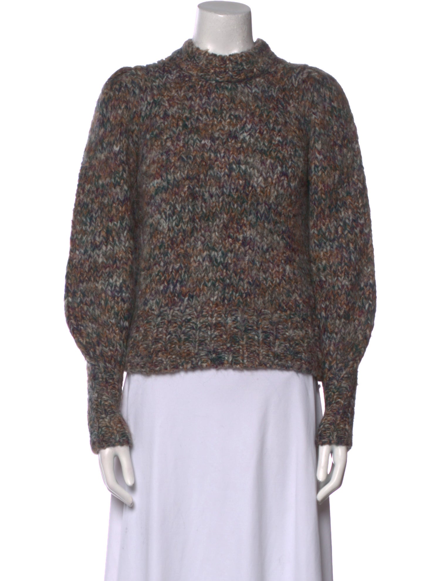 Veronica Beard Printed Mock Neck Sweater