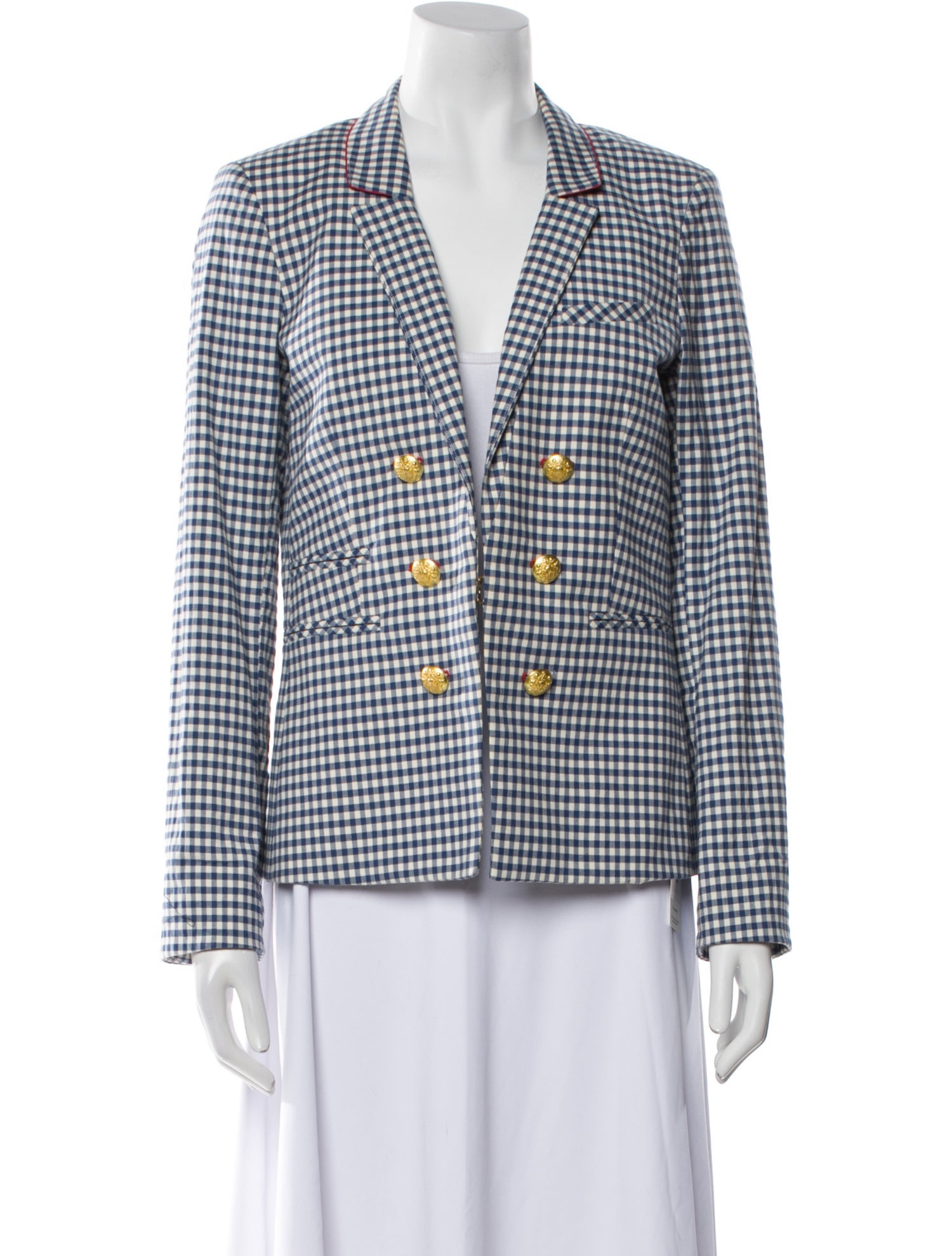 Veronica Beard Plaid Print Blazer