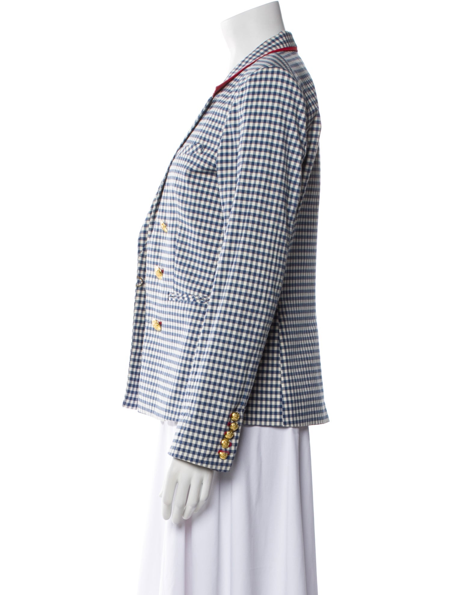 Veronica Beard Plaid Print Blazer