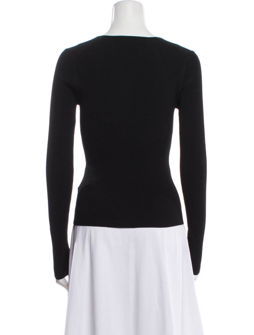 Veronica Beard Square Neckline Long Sleeve Top