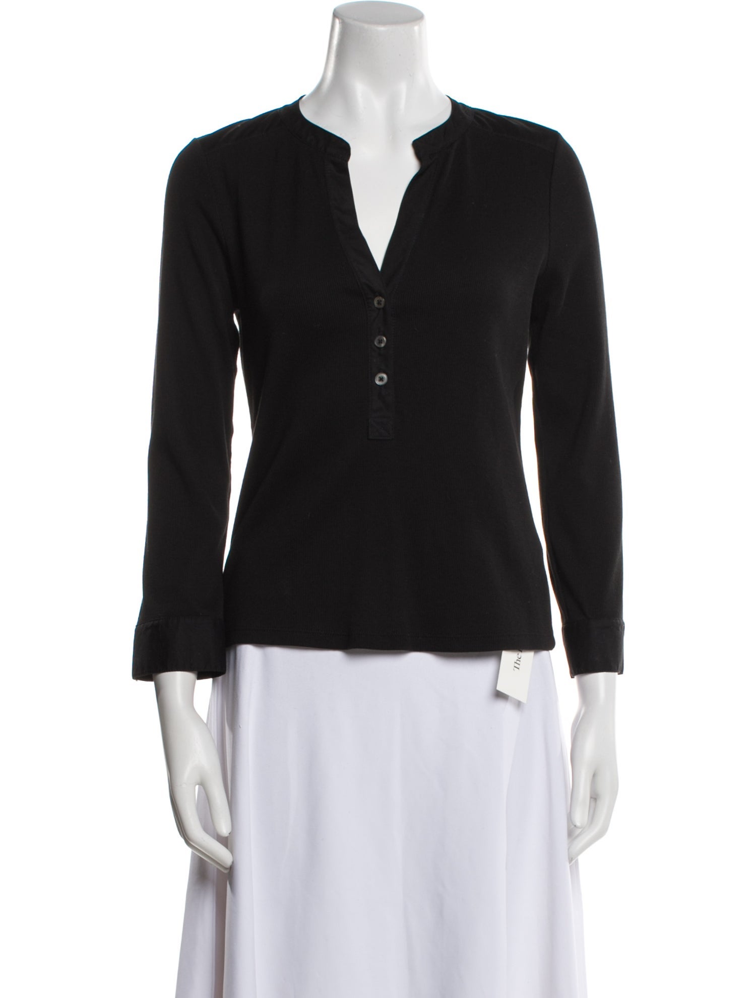 Veronica Beard V-Neck Long Sleeve Top