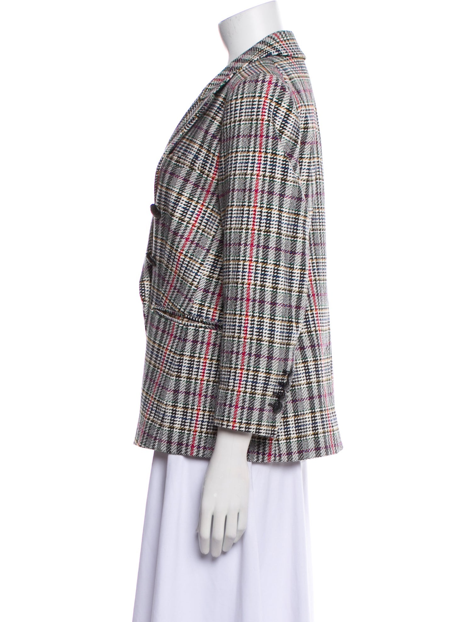 Veronica Beard Plaid Print Blazer
