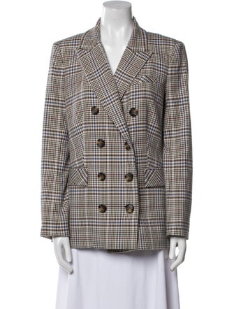 Veronica Beard Plaid Print Blazer