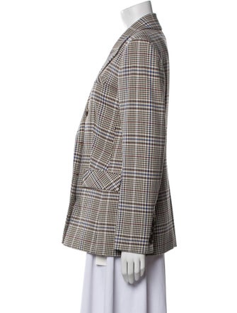 Veronica Beard Plaid Print Blazer