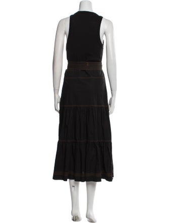 Veronica Beard Scoop Neck Long Dress