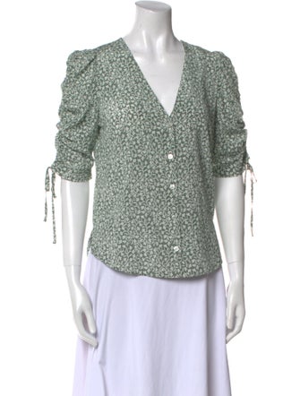 Veronica Beard Silk Printed Blouse