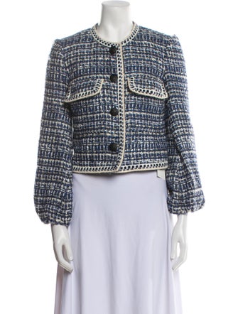 Veronica Beard Tweed Pattern Evening Jacket