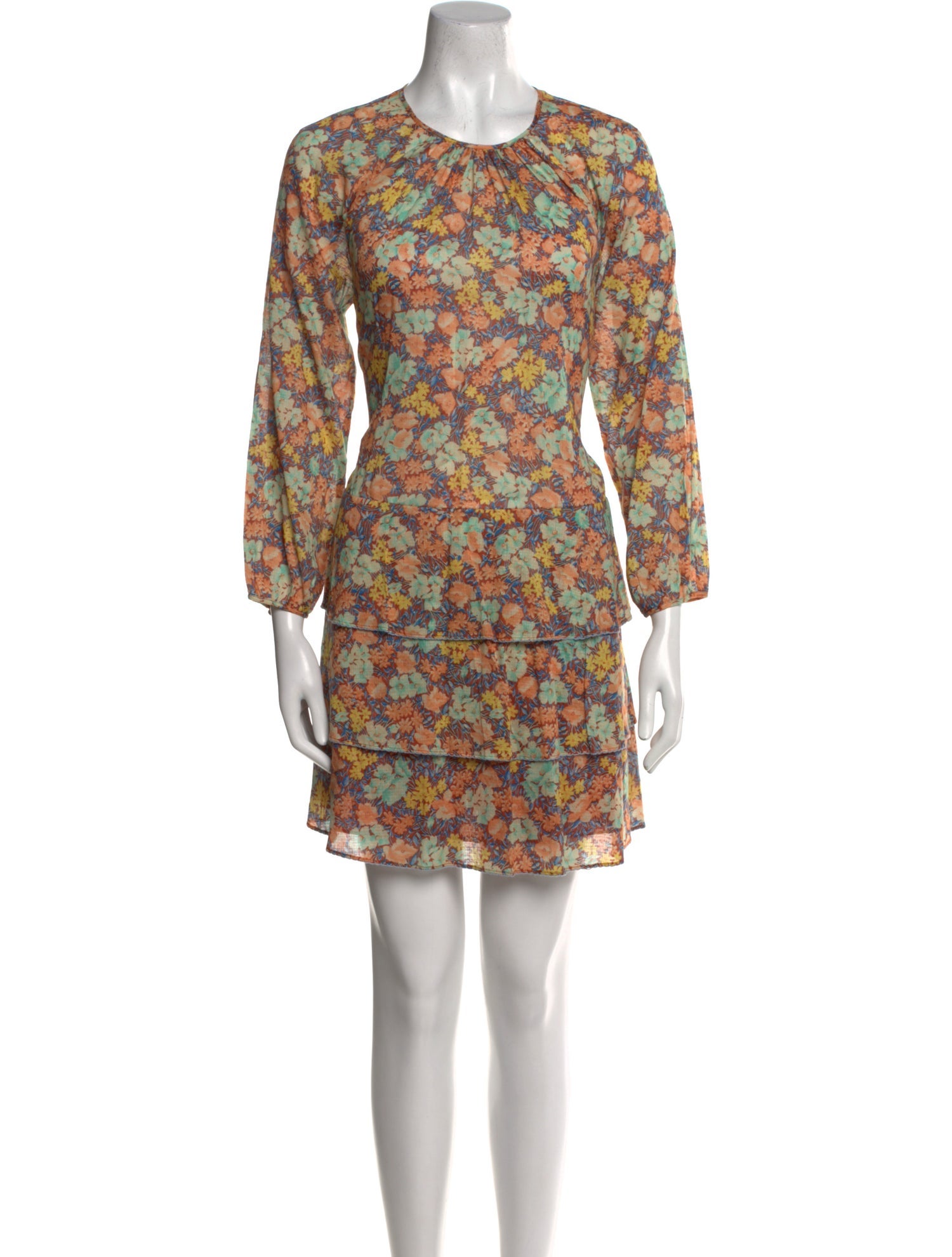 Veronica Beard Floral Print Mini Dress