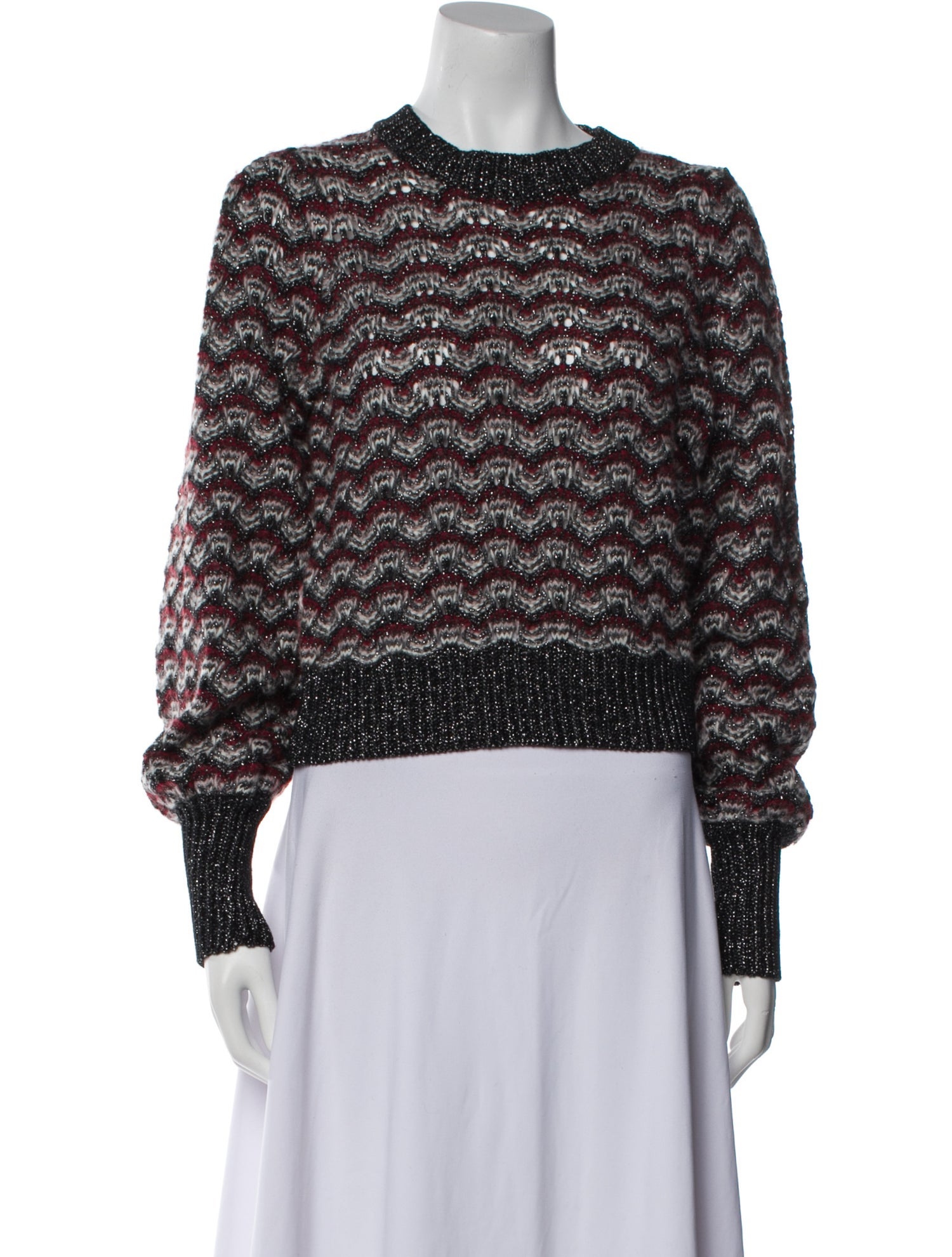 Veronica Beard Striped Crew Neck Sweater