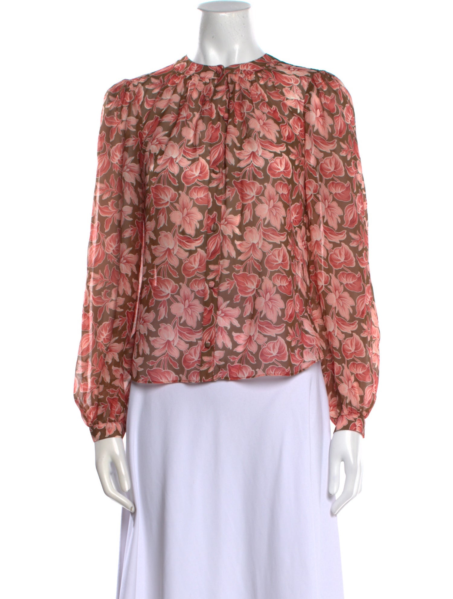 Veronica Beard Silk Floral Print Blouse