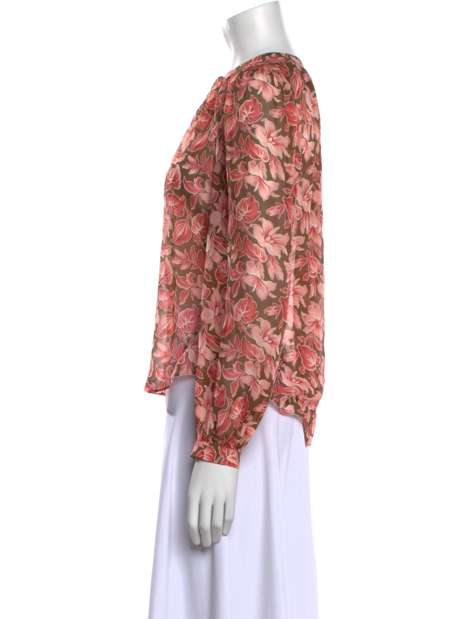 Veronica Beard Silk Floral Print Blouse