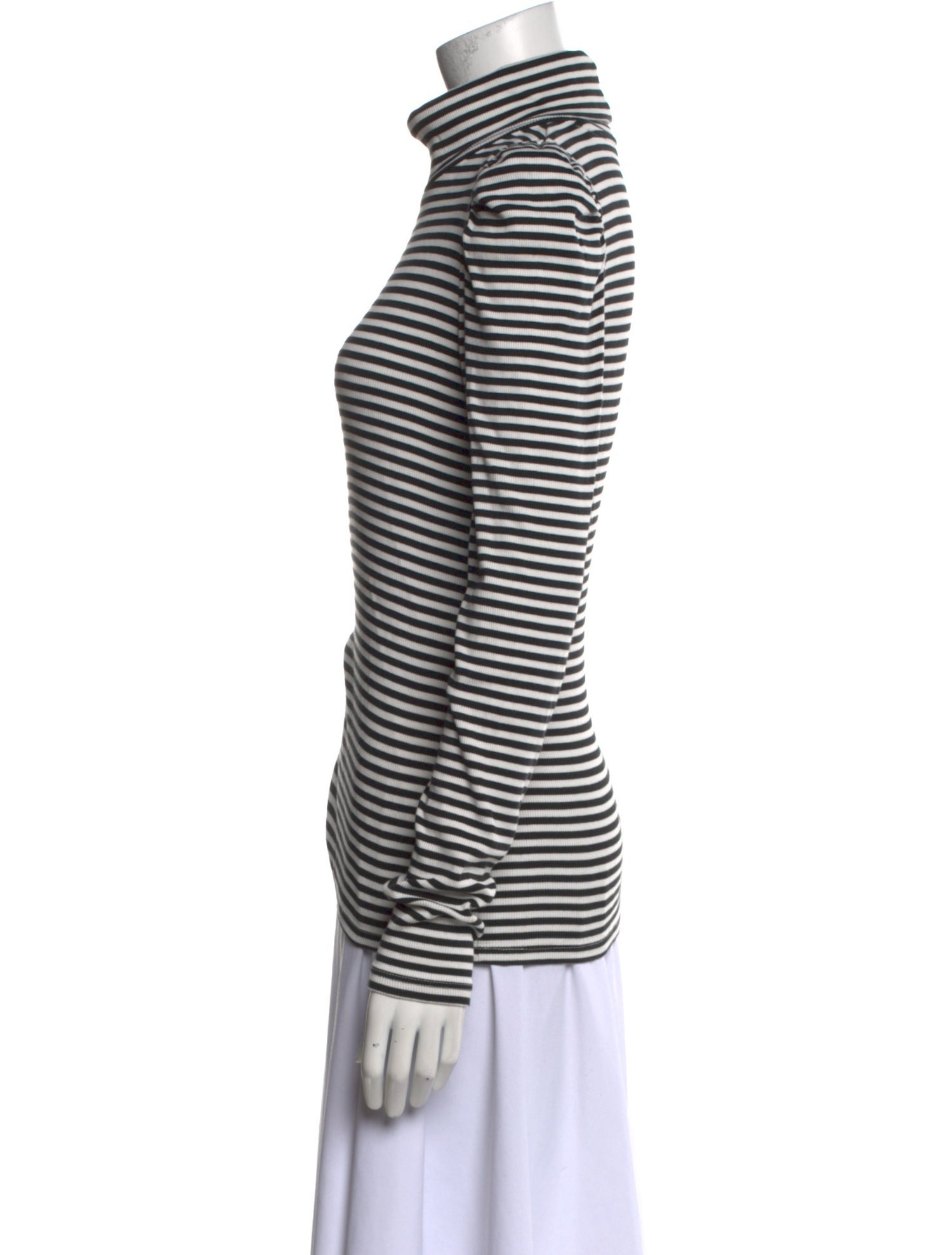 Veronica Beard Striped Turtleneck Top
