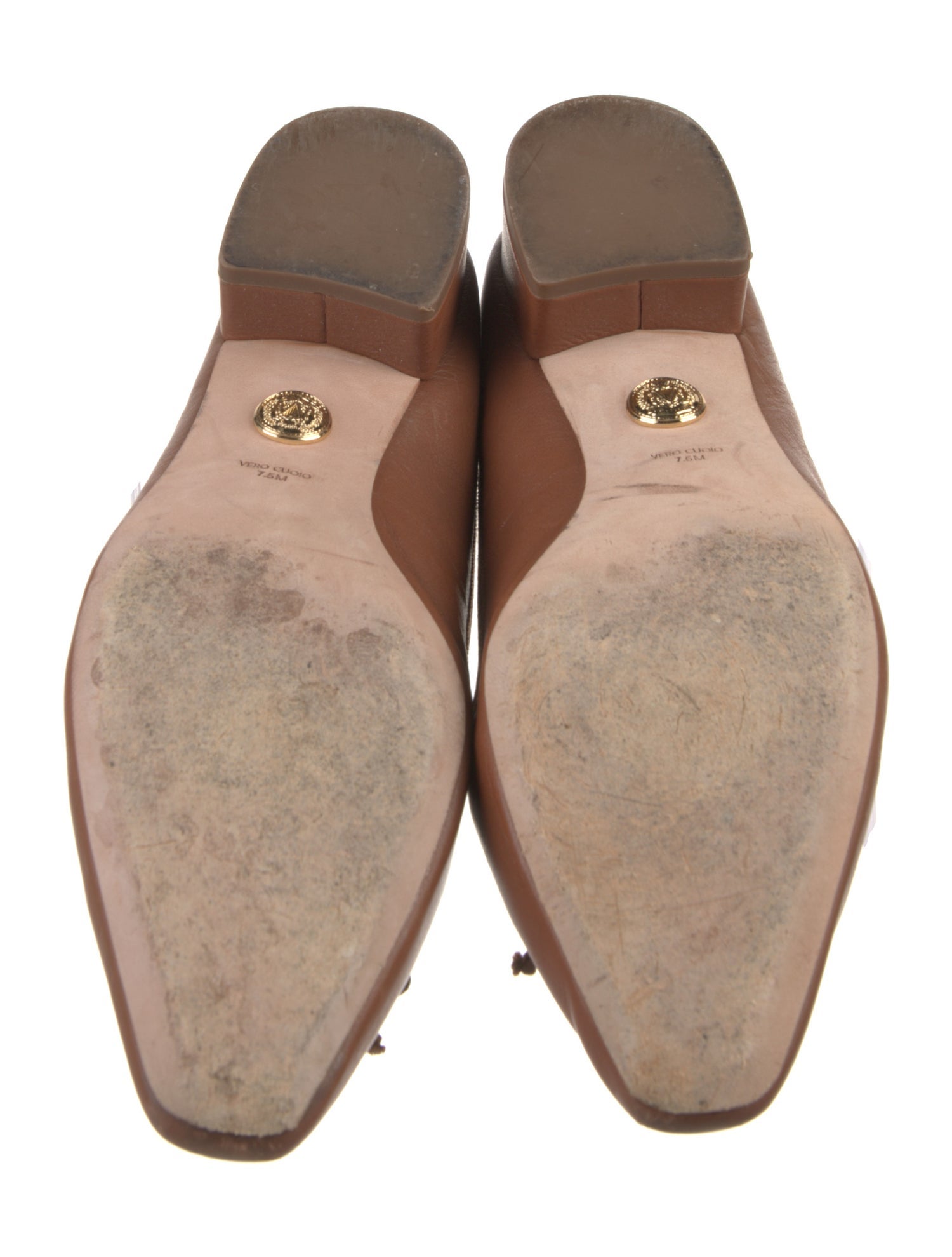 Veronica Beard Leather Bow Accents Ballet Flats