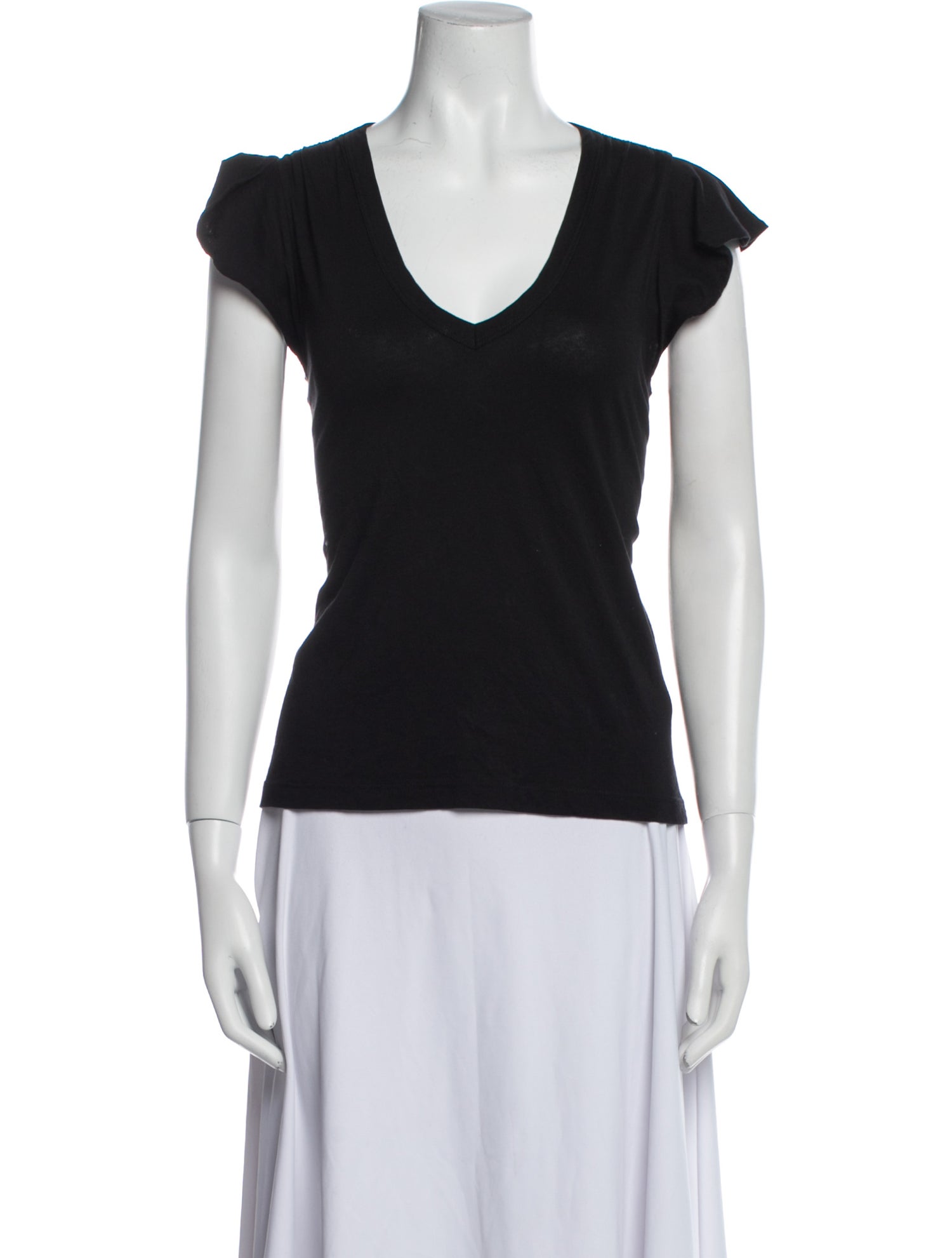 Veronica Beard V-Neck Short Sleeve T-Shirt