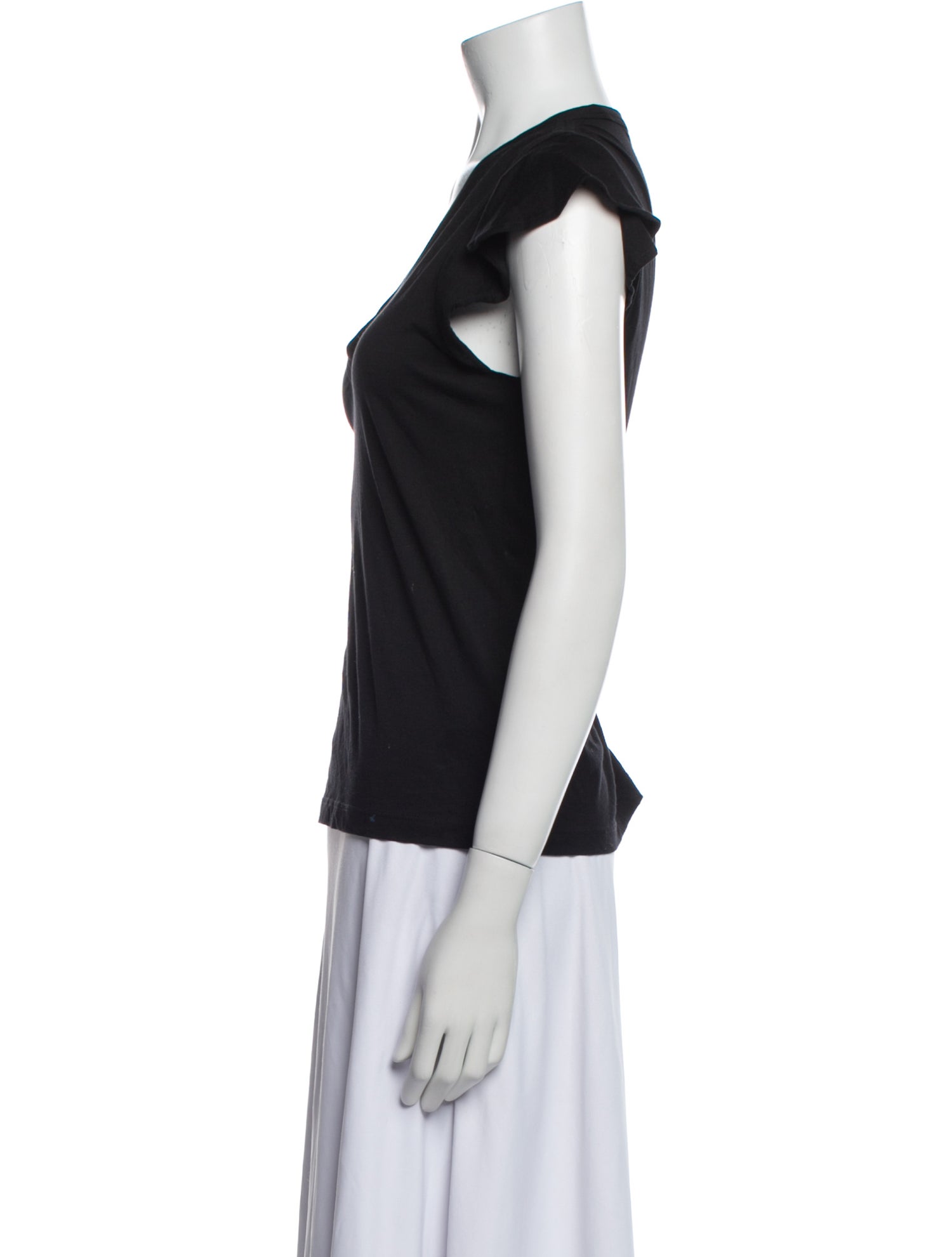 Veronica Beard V-Neck Short Sleeve T-Shirt